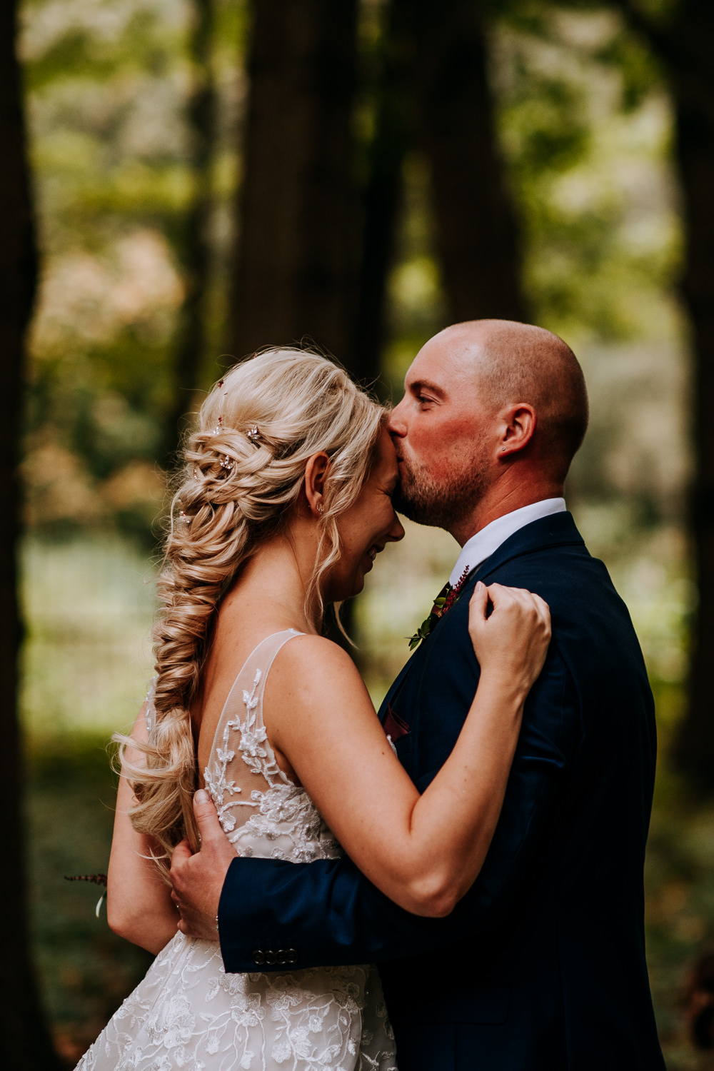 Industrial Homemade Wedding M and G Photographic Bride Bridal Hair Plait Braid Boho Bohemian