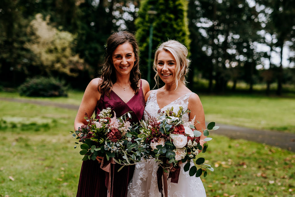 Burgundy Bridesmaid Dress Bridesmaids Dresses Industrial Homemade Wedding M and G Photographic