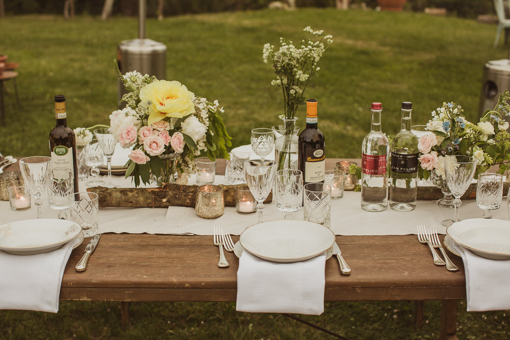 Table Flowers Decor Decoration Centrepice Italy Villa Wedding The Springles
