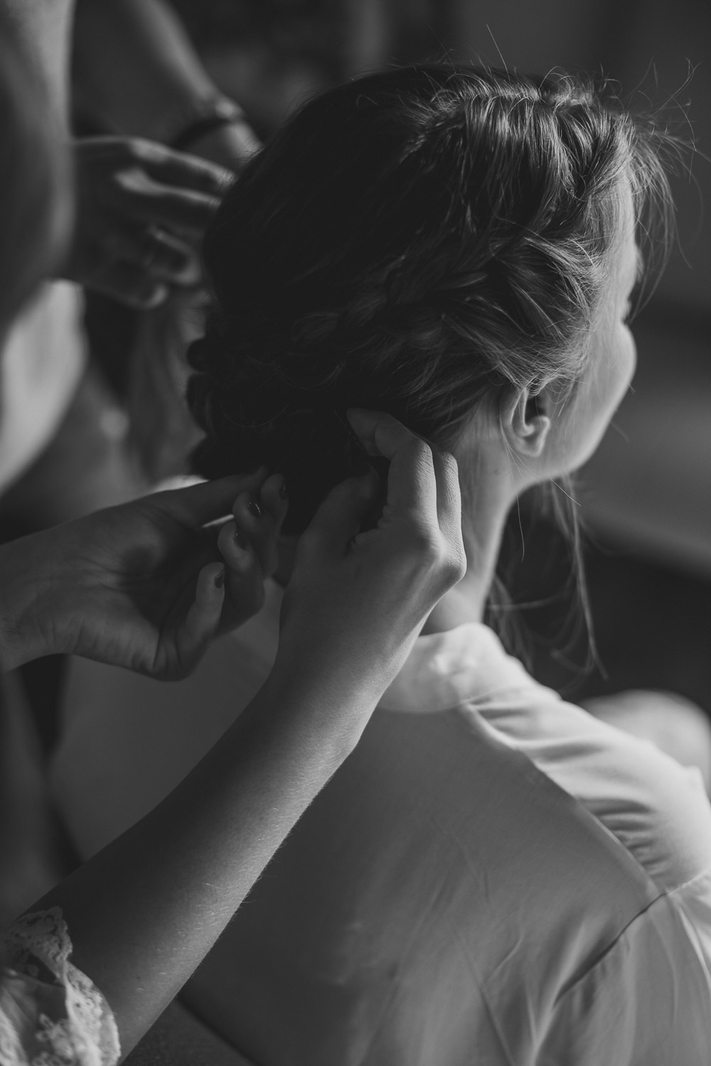 Bride Bridal Hair Style Up Do Plait Braid Italy Villa Wedding The Springles