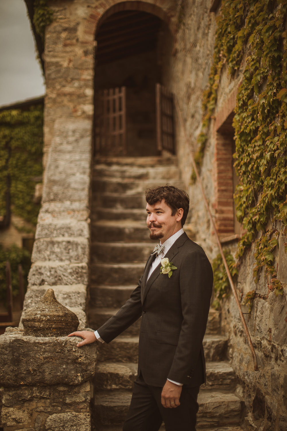 Groom Suit Bow Tie Italy Villa Wedding The Springles