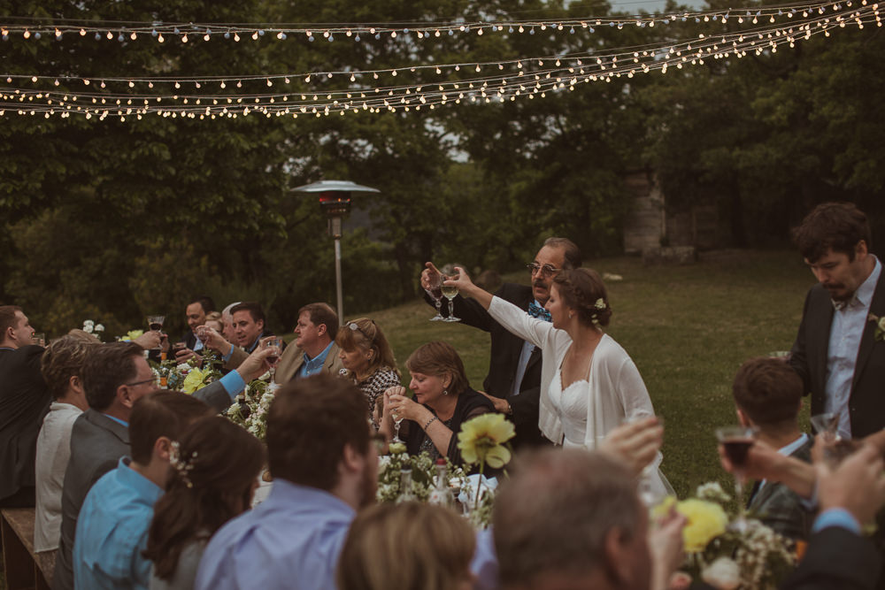 Outdoor Reception Meal Long Tables Festoon Lights Fairy Light Canopy Italy Villa Wedding The Springles