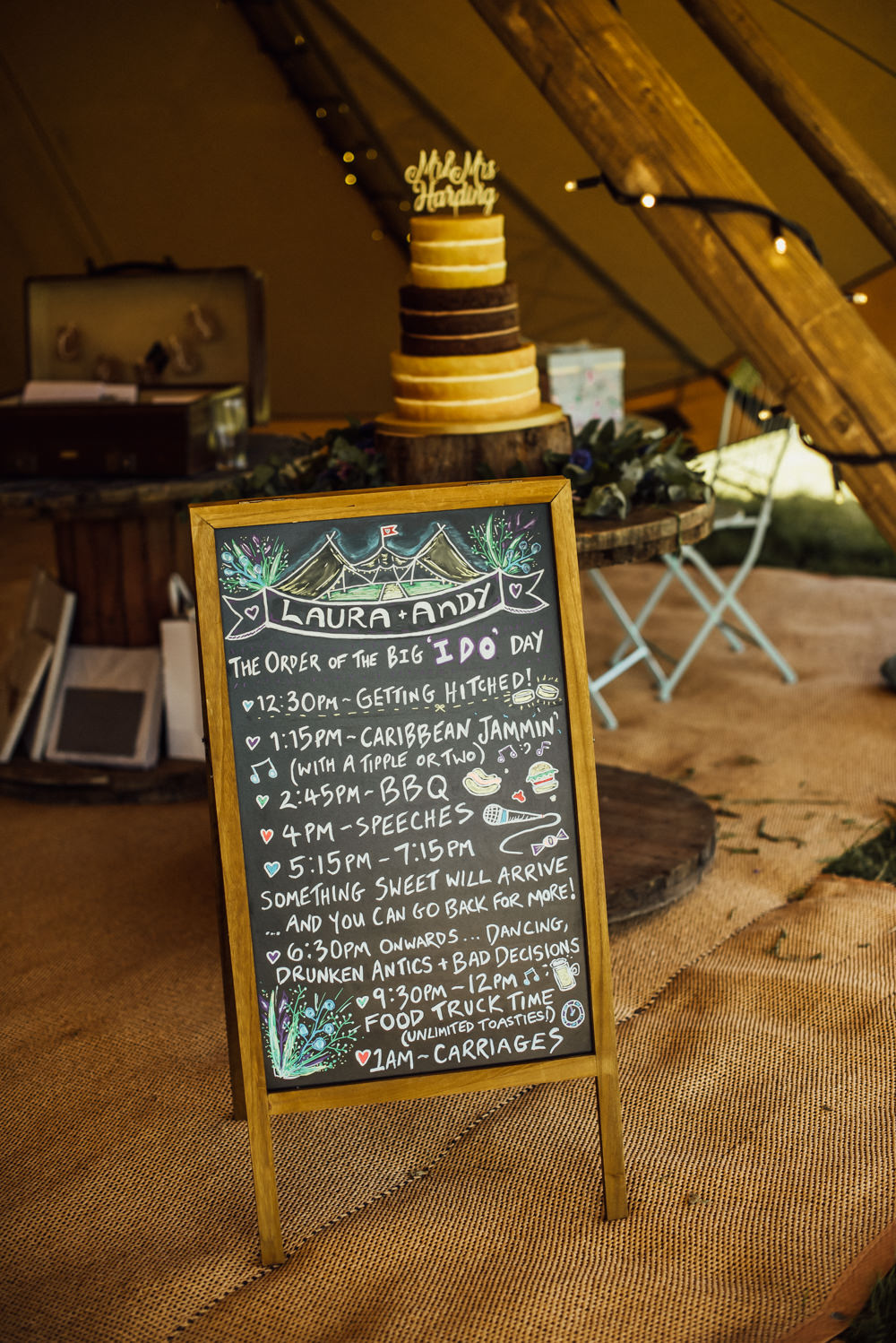 Black Board Chalk Sign Signs Signage Long Furlong Farm Wedding Michelle Wood Photographer