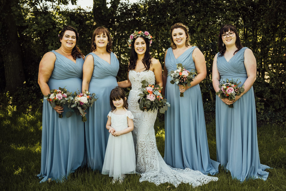 Bridesmaids Bridesmaid Dress Dresses Long Blue Long Furlong Farm Wedding Michelle Wood Photographer