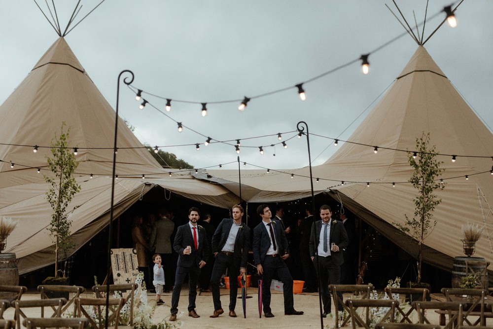 Groomsmen Suit Outdoor Wedding UK Olivia and Dan Photography