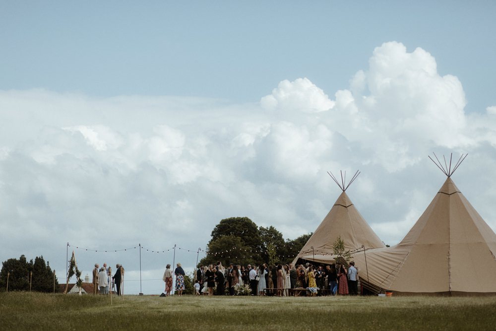 Tipi Outdoor Wedding UK Olivia and Dan Photography