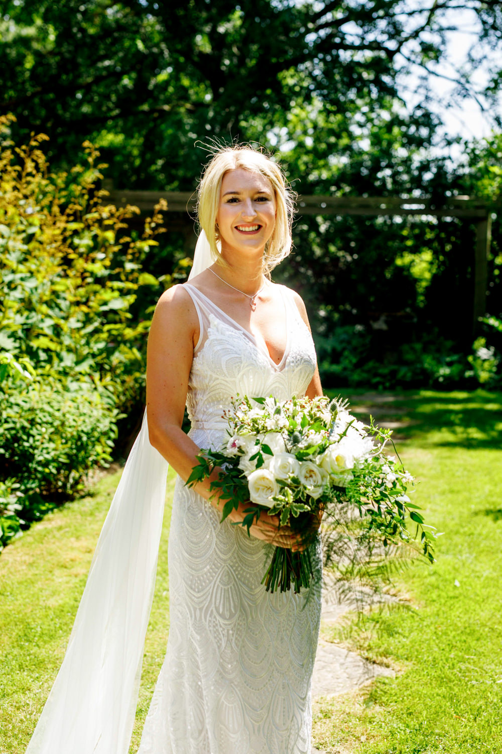 Bride Bridal Dress Gown Made With Love Lace Train Veil Park Farm Wedding Everybody Smile Photography