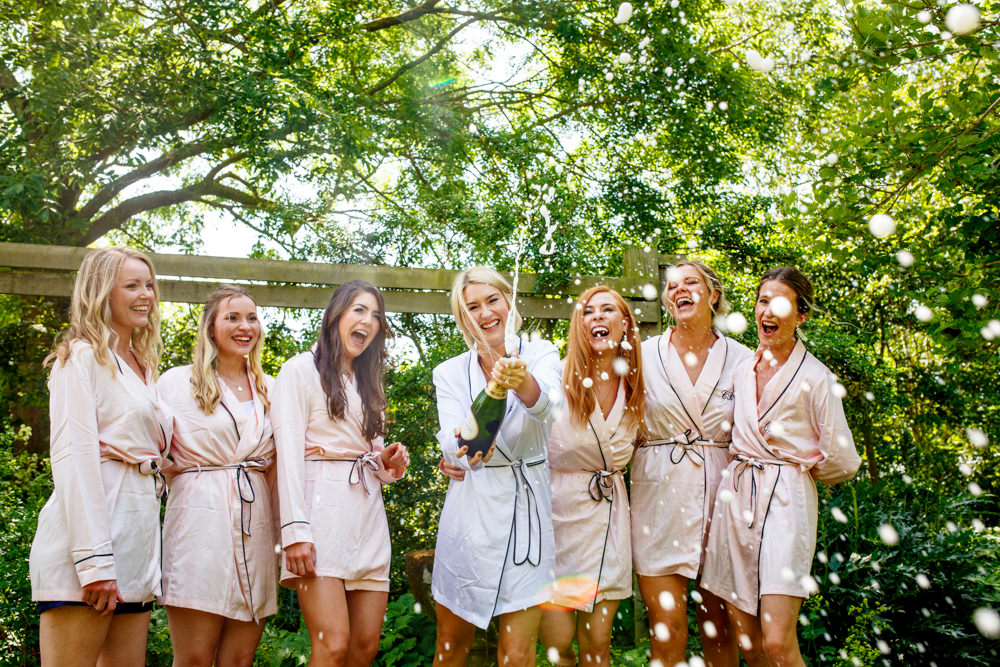 Bridesmaids Bride Bridal Dressing Gowns Robes Park Farm Wedding Everybody Smile Photography