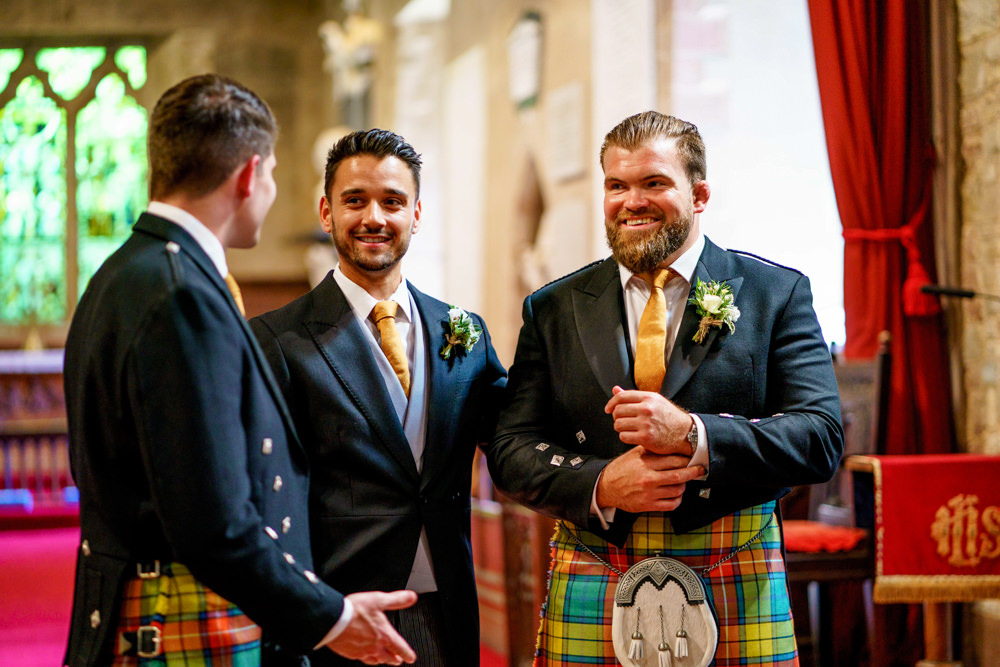 Groom Groomsmen Kilt Tartan Park Farm Wedding Everybody Smile Photography