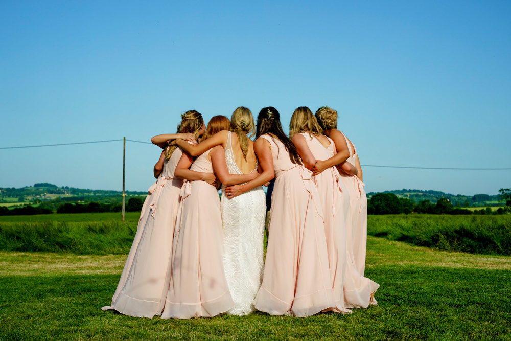 Bridesmaids Bridesmaid Dress Dresses Pale Pink Park Farm Wedding Everybody Smile Photography