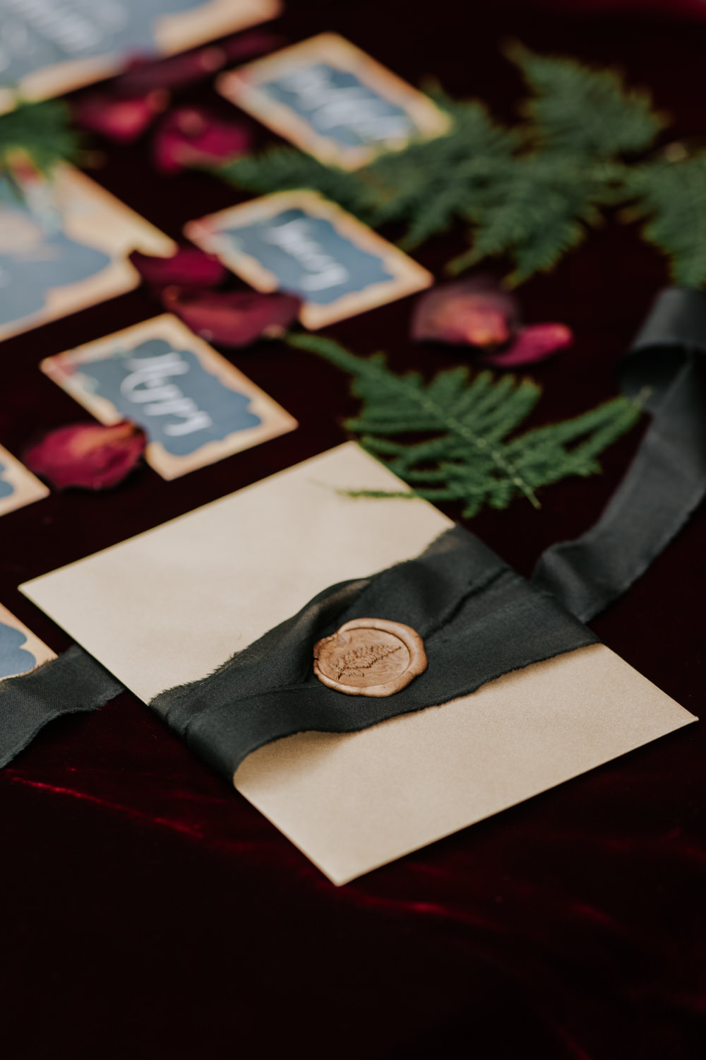 Wax Seal Stationery Envelope Snow White Wedding Inspiration Joasis Photography