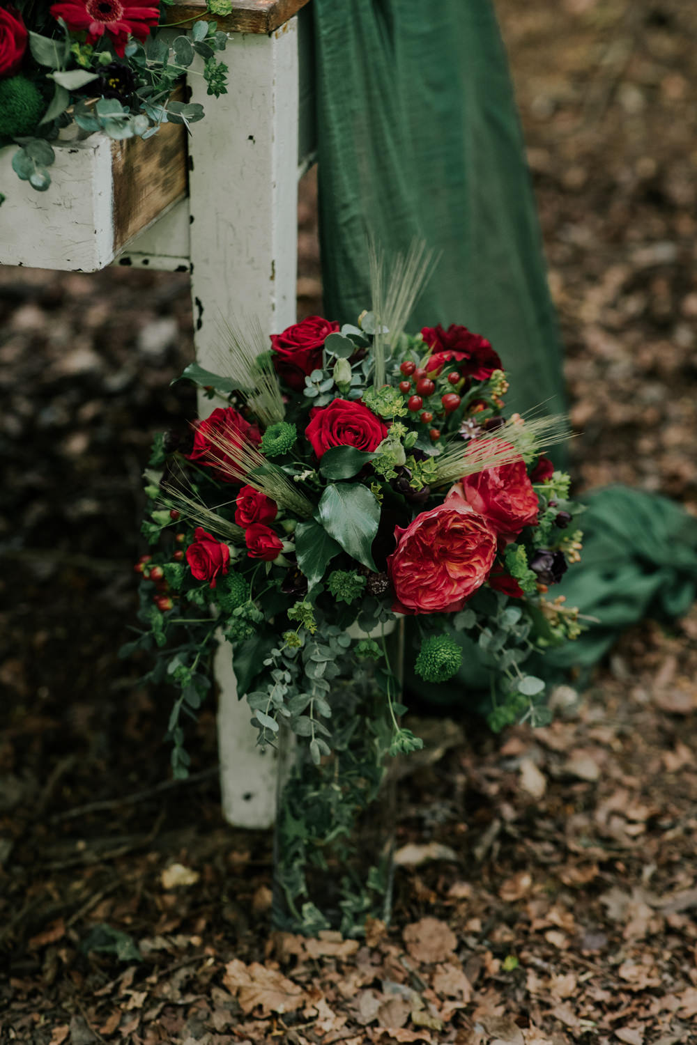 Table Flowers Red Rose Snow White Wedding Inspiration Joasis Photography