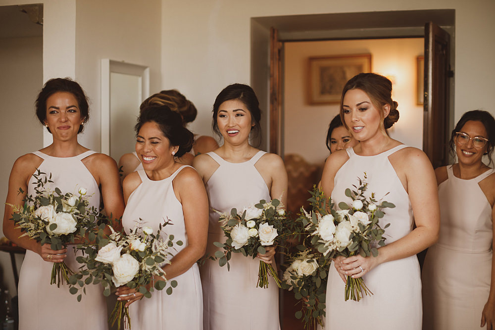 Bridesmaids Bridesmaid Dress Dresses Champagne Villa Gamberaia Wedding Ed Peers Photography