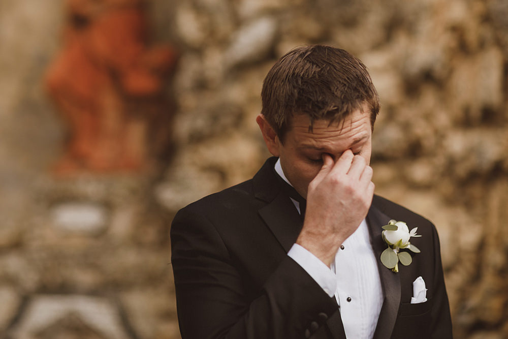 Groom Suit Black Bow Tie Tux Tuxedo Villa Gamberaia Wedding Ed Peers Photography