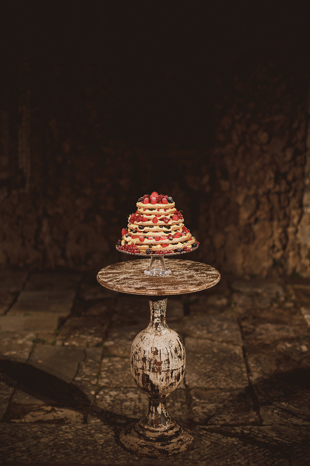 Cake Millefeuille Villa Gamberaia Wedding Ed Peers Photography