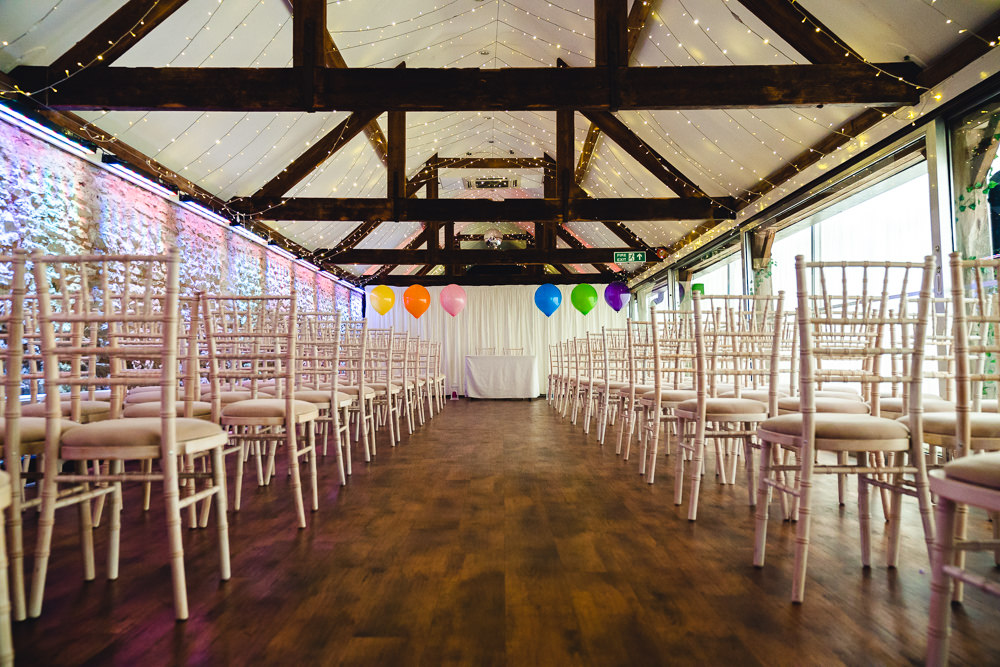 Barn Ceremony Balloons Birtsmorton Court Wedding The Dignums