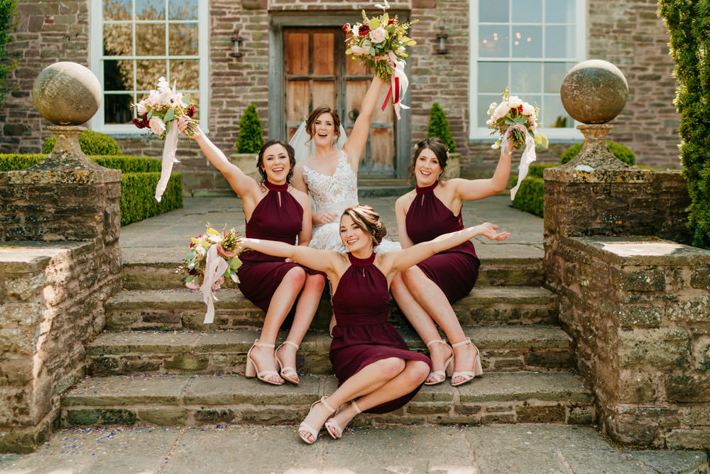 Bridesmaids Bridesmaid Dress Dresses Bouquets Burgundy Barn Wedding Jarek Lepak
