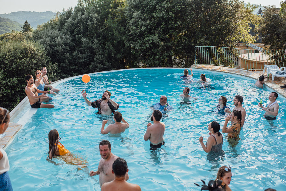 Pool Party Chateau de Lacoste Wedding The Shannons Photography