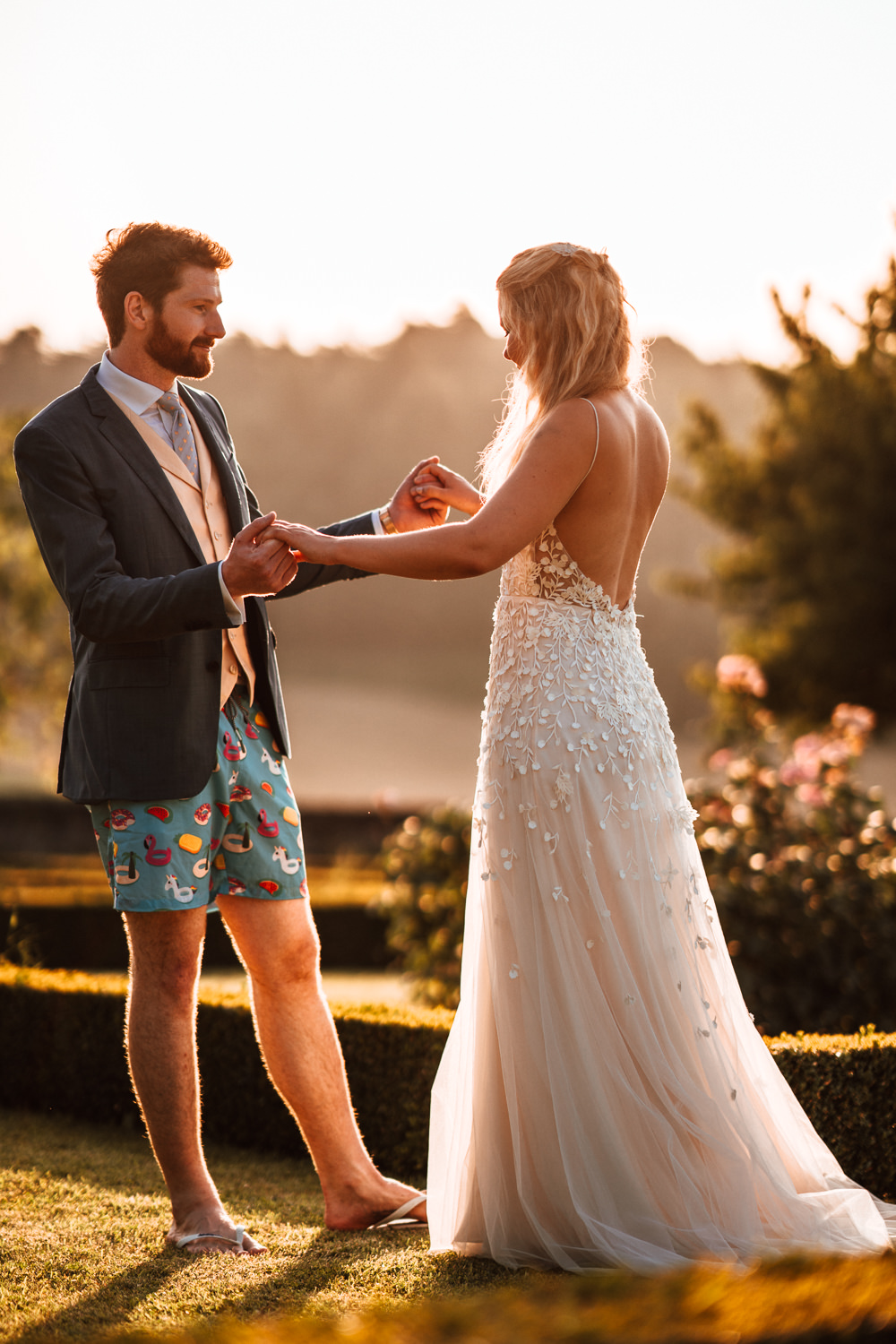 Bride Bridal Dress Gown Alexandra Grecco Split Straps Chateau de Lacoste Wedding The Shannons Photography