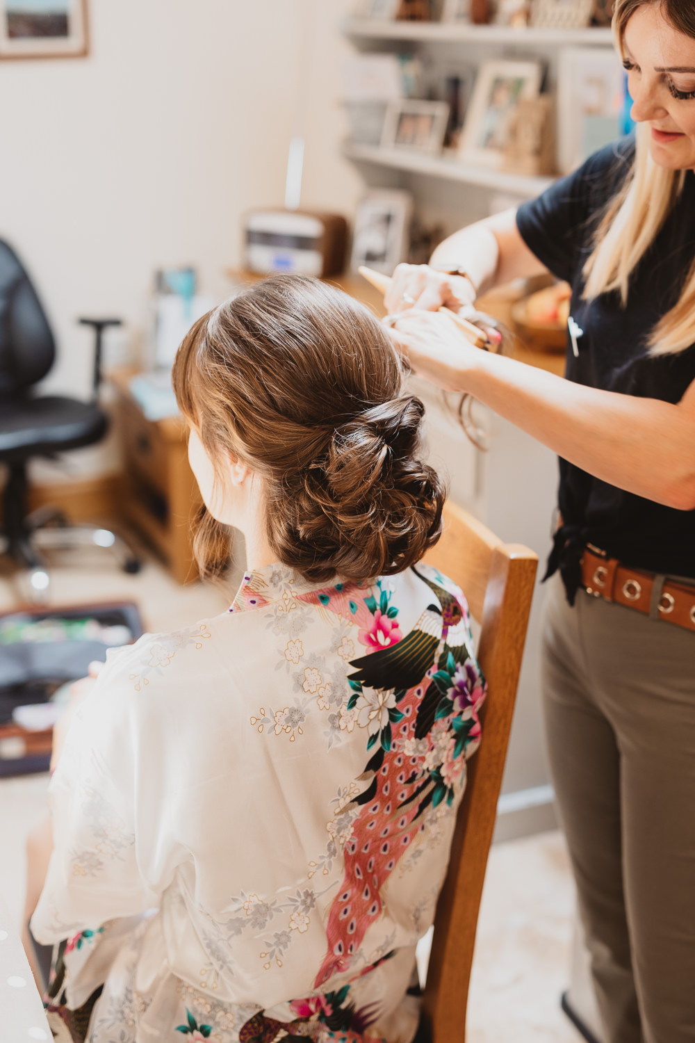 Bride Bridal Hair Style Up Do Bun Clear Marquee Wedding Sarah Brookes Photography