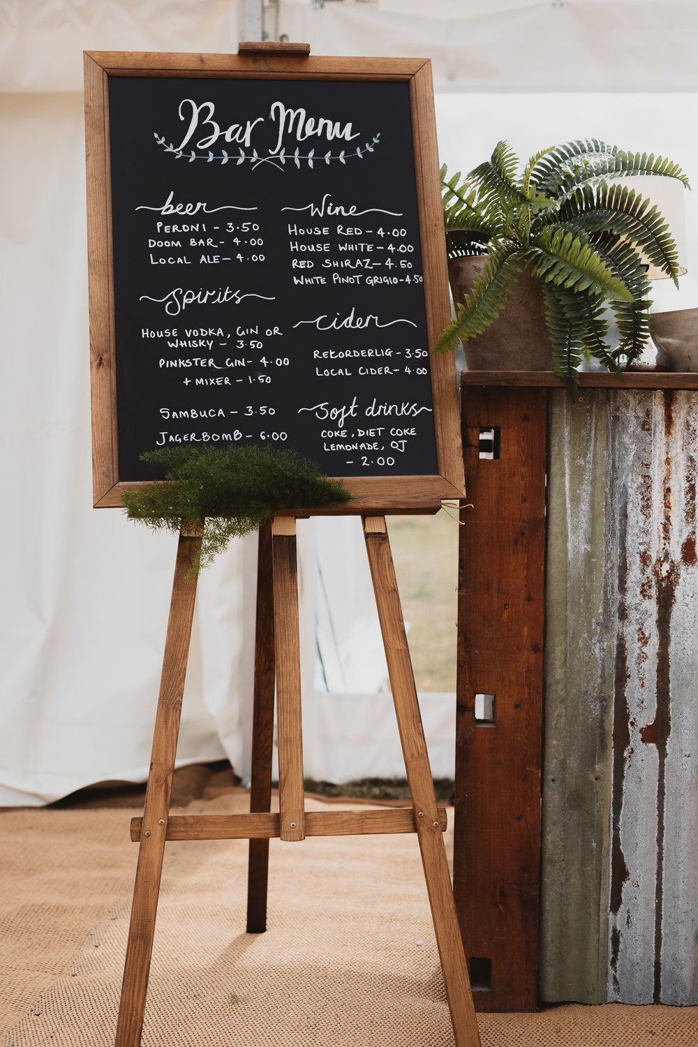 Black Board Chalk Bar Menu Sign Signs Signage Clear Marquee Wedding Sarah Brookes Photography