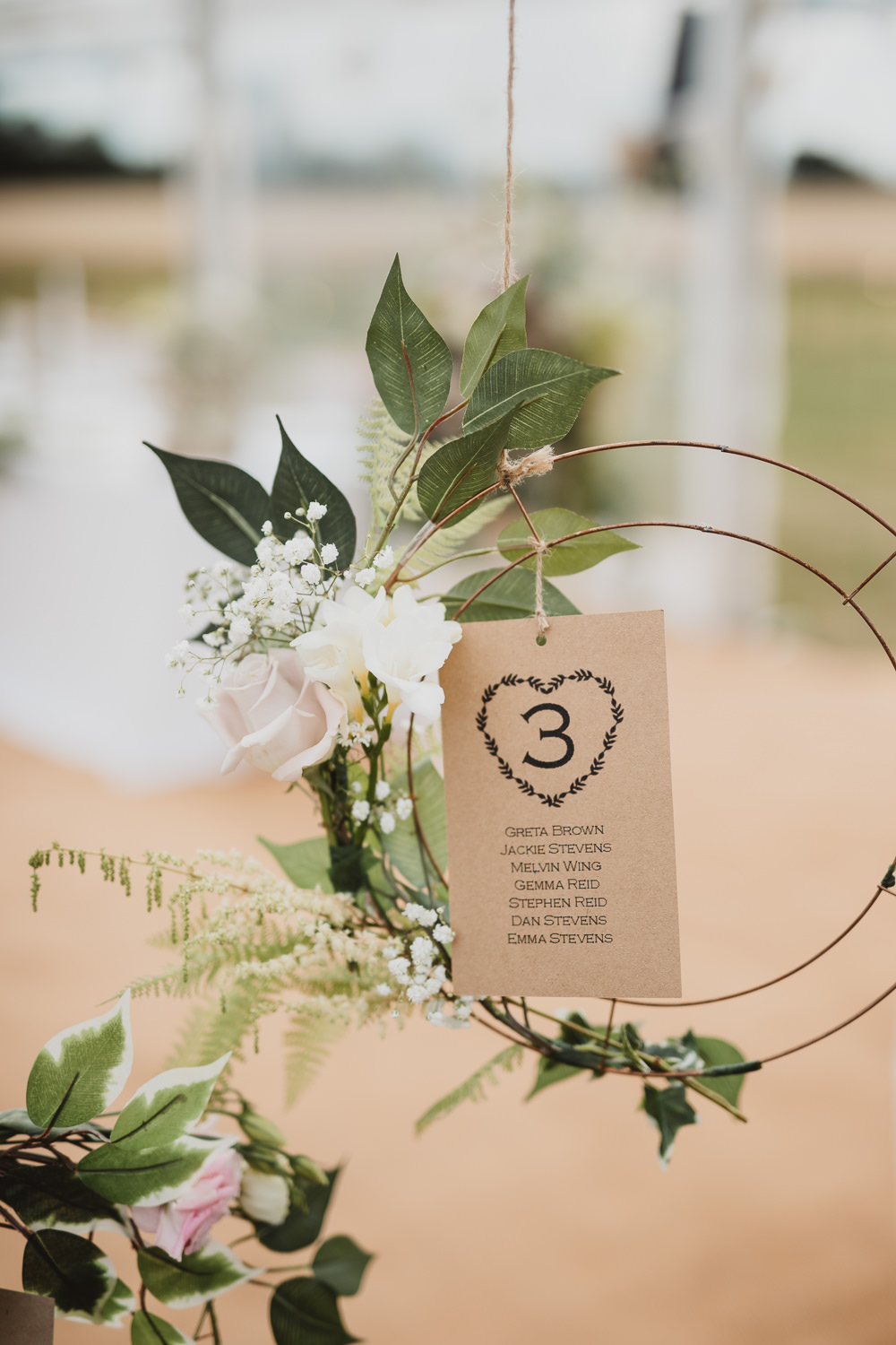 Wreath Table Plan Seating Chart Greenery Hoop Clear Marquee Wedding Sarah Brookes Photography
