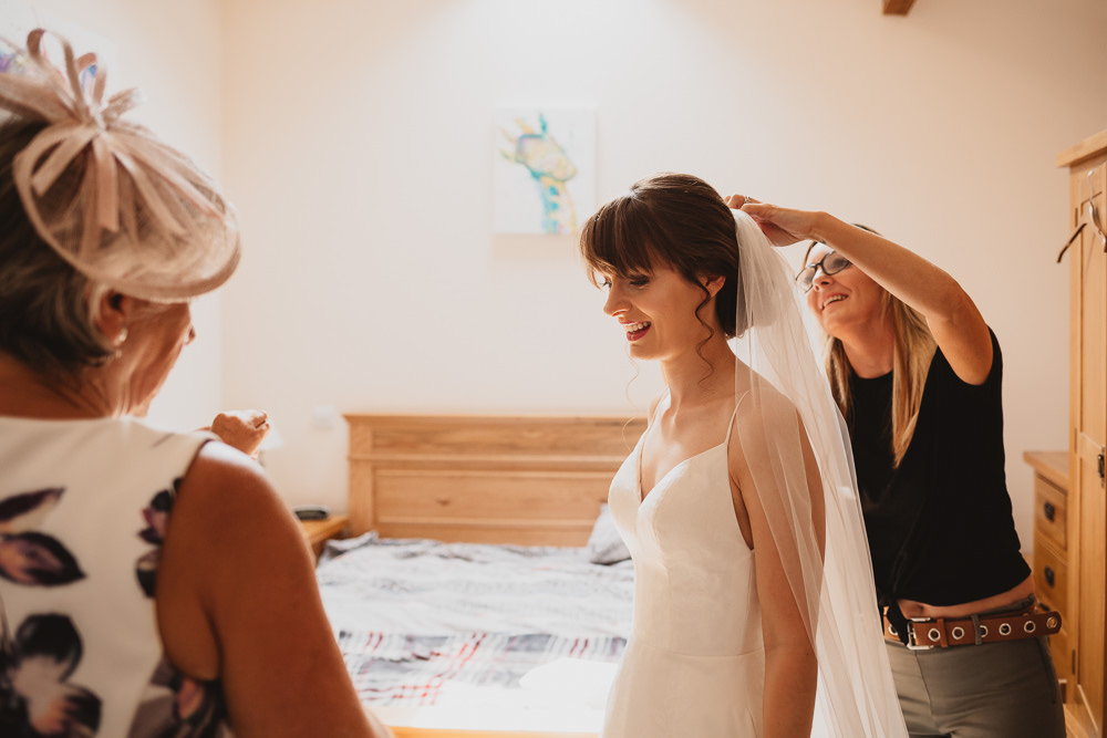 Bride Bridal Veil Clear Marquee Wedding Sarah Brookes Photography