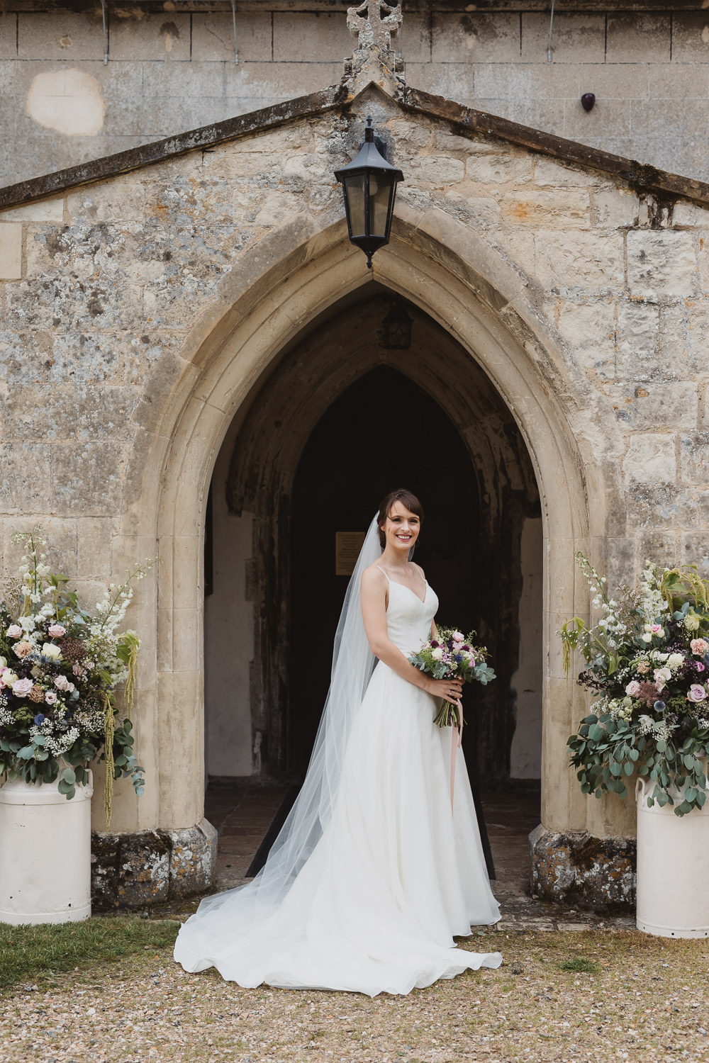 Dress Gown Bride Bridal Straps V Train Clear Marquee Wedding Sarah Brookes Photography