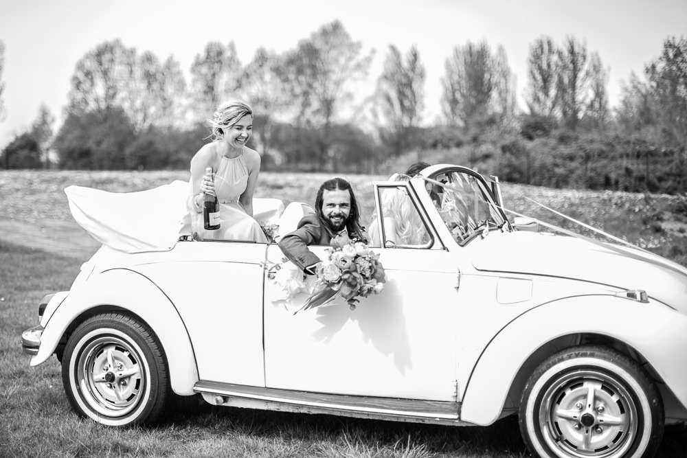 VW Beetle Car Transport Coral Peach Wedding Ideas Courtney Dee Photography