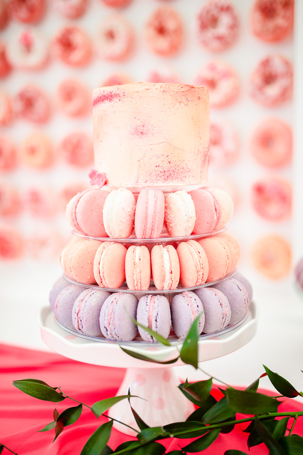 Macaron Tower Cake Pastel Coral Peach Wedding Ideas Courtney Dee Photography
