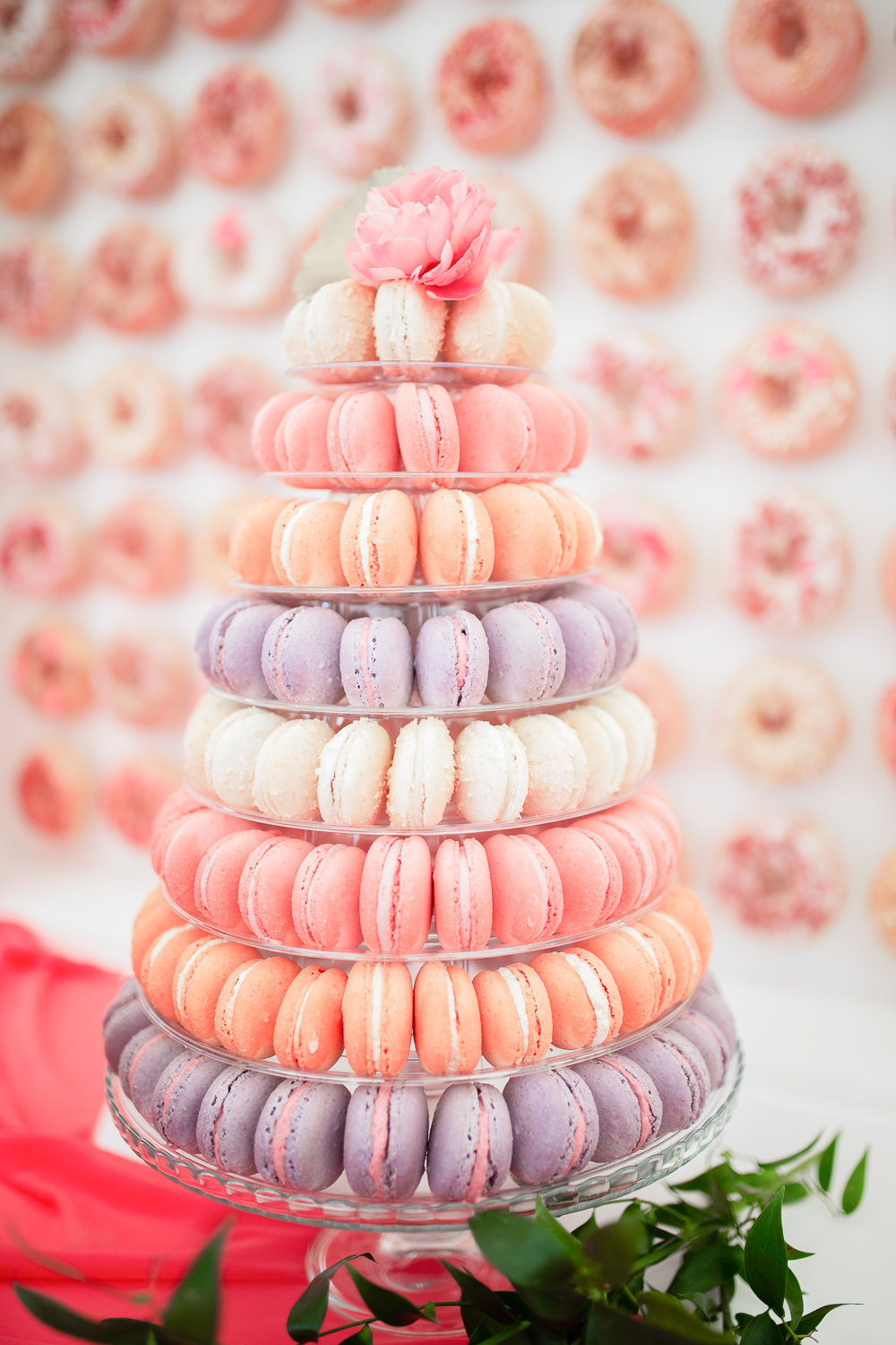 Macaron Tower Cake Pastel Coral Peach Wedding Ideas Courtney Dee Photography