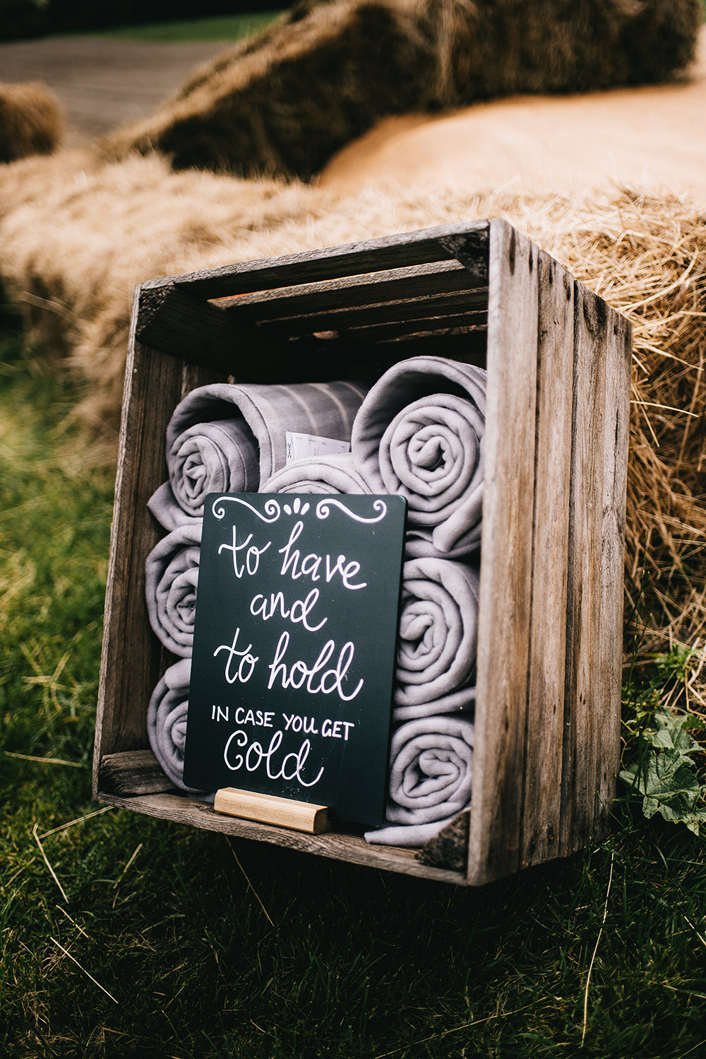 Blanket Box Wooden Crate Farm Wedding Alex Tenters Photography