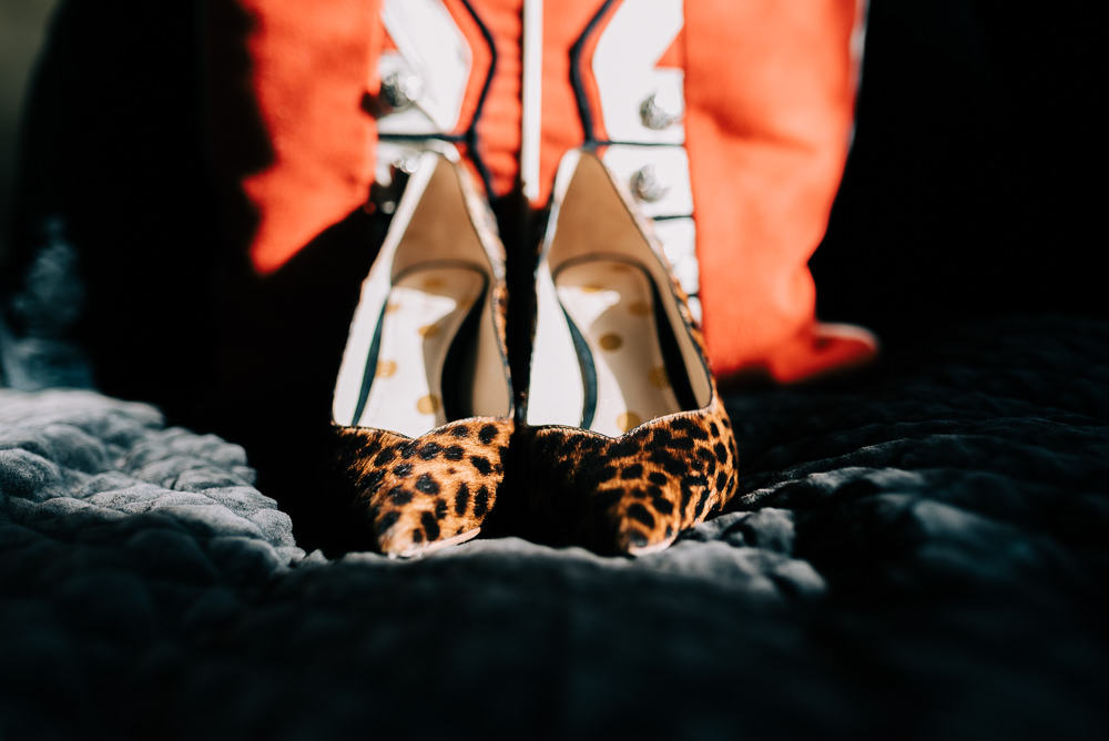 Leopard Print Shoes Bride Bridal Glazebrook House Wedding Harriet Bird Photography