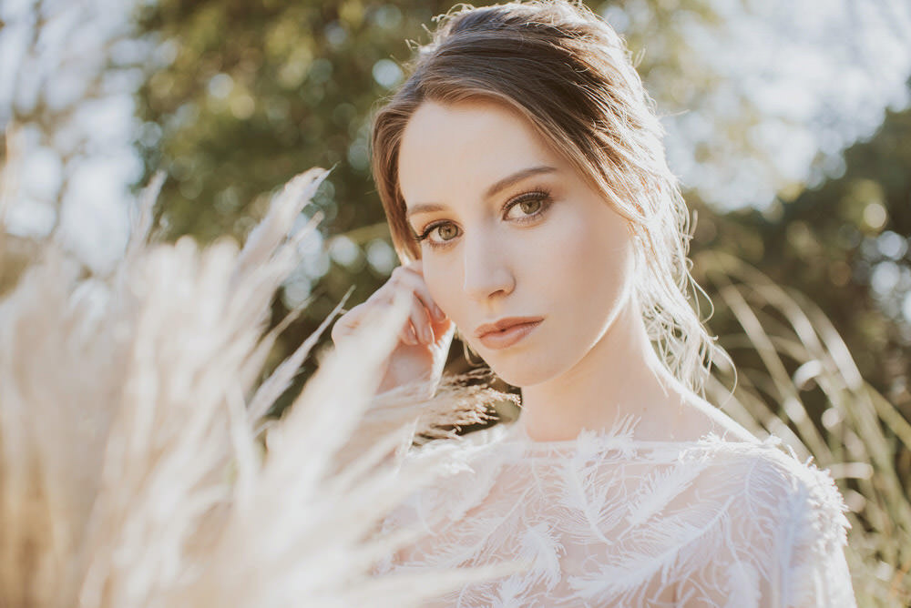 Bride Bridal Make Up Green Gold Wedding Ideas Samantha Davis Photography