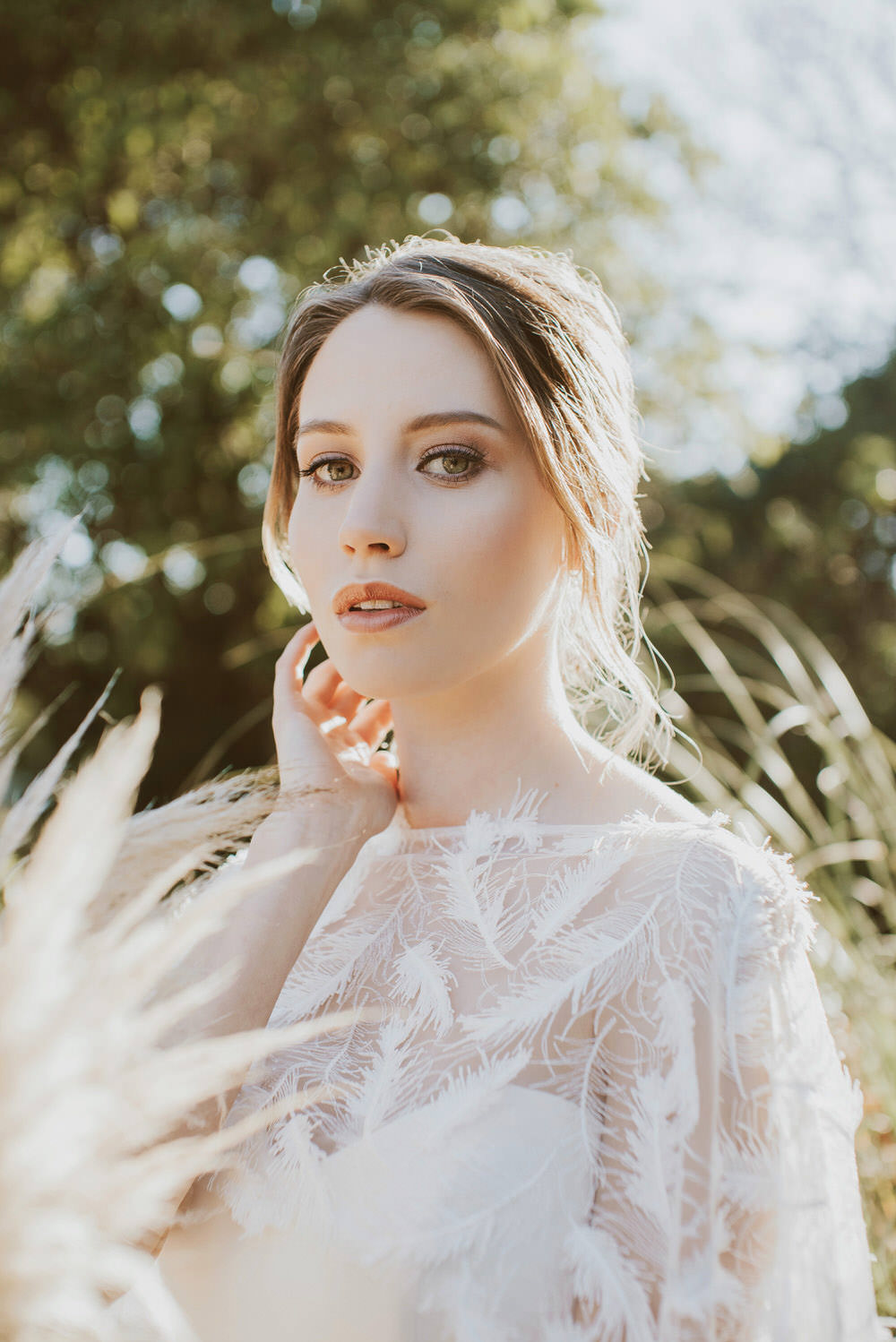 Bride Bridal Make Up Green Gold Wedding Ideas Samantha Davis Photography