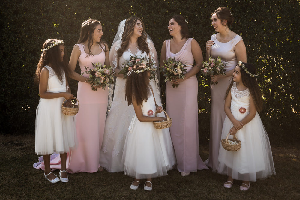 Bridesmaids Bridesmaid Dress Dresses Pink Haughley Park Barn Wedding Him and Her Wedding Photography