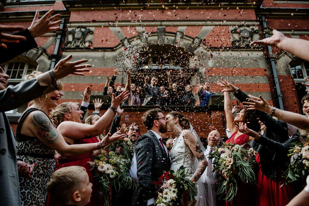 Confetti Throw Indie Autumn Wedding Kazooieloki Photography