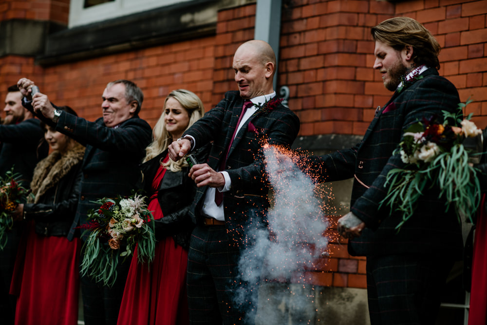 Smoke Bomb Portrait Photo Photos Group Indie Autumn Wedding Kazooieloki Photography