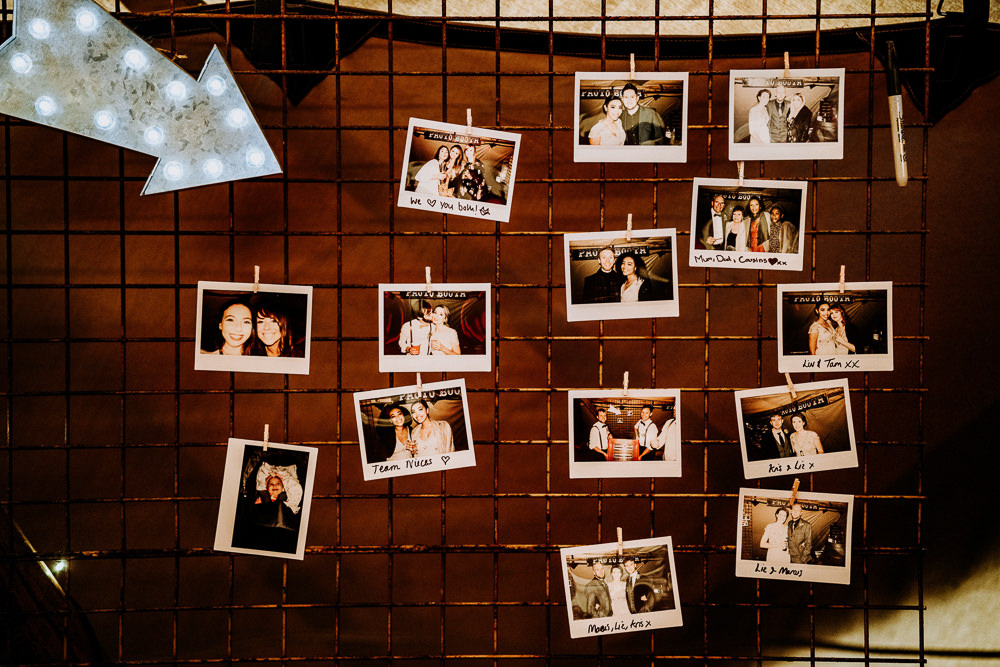 Polaroid Photo Wall Individual Tipi Wedding Bridgwood Wedding Photography