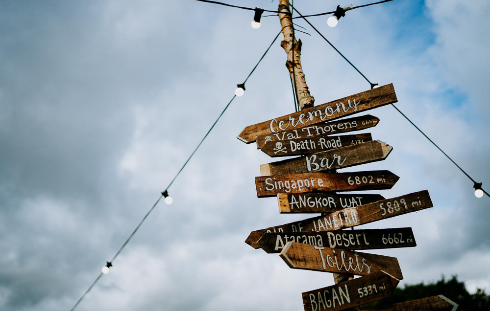 Wooden Signs Sign Signage Signpost Individual Tipi Wedding Bridgwood Wedding Photography