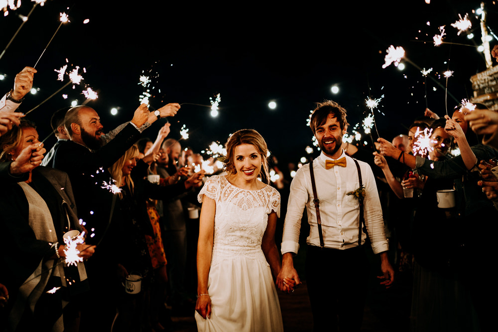 Sparkler Sparklers Send Off Exit Individual Tipi Wedding Bridgwood Wedding Photography