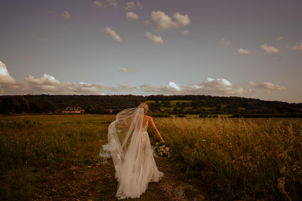 BHLDN Dress Gown Bride Bridal Tulle Lace Train Industrial Barn Wedding Toast Of Leeds