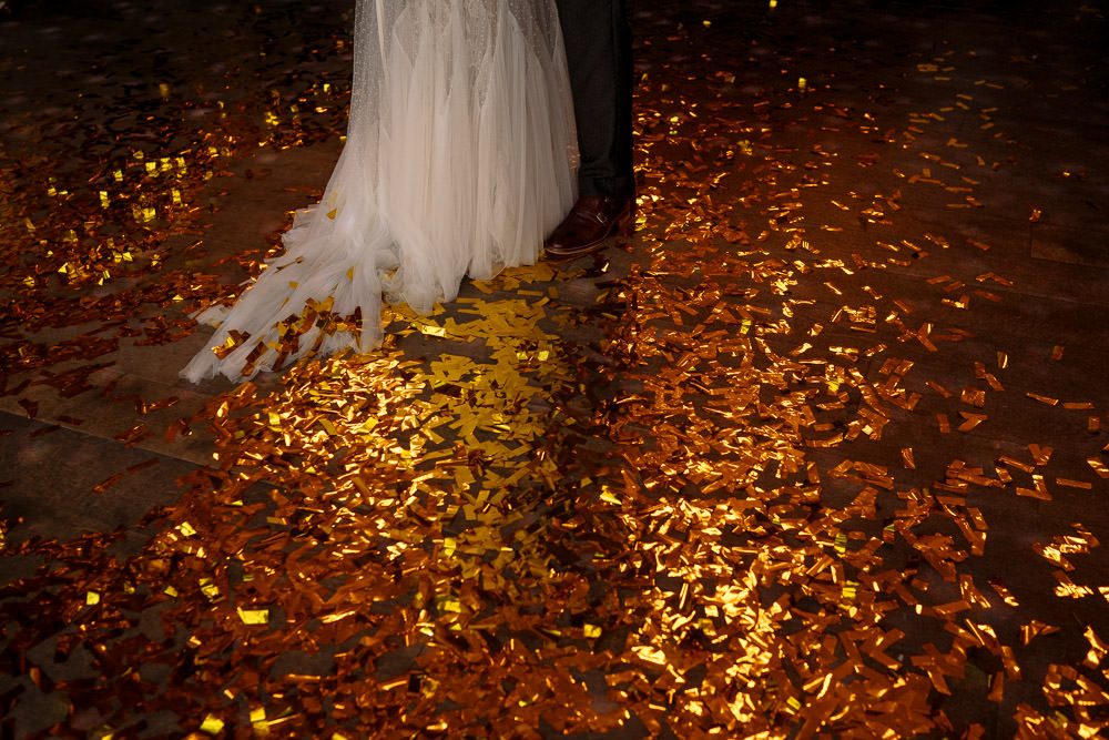 Confetti Cannon First Dance Industrial Barn Wedding Toast Of Leeds