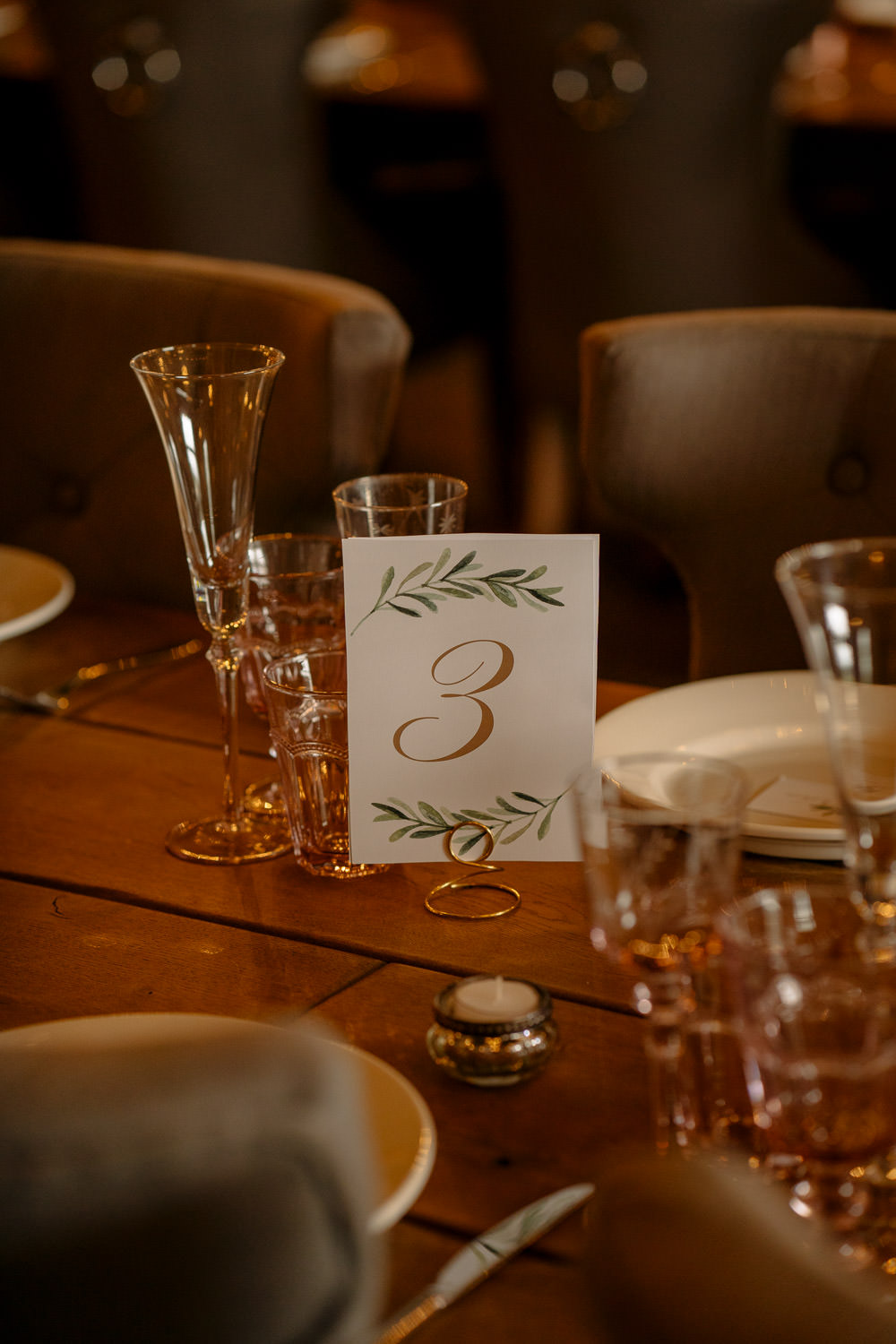Greenery Table Number Industrial Barn Wedding Toast Of Leeds