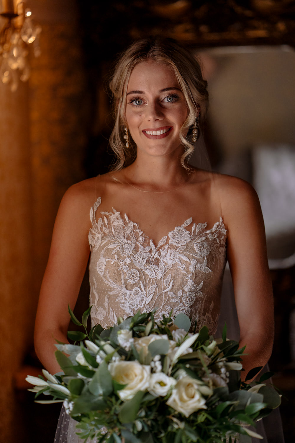 Bride Bridal Bouquet Flowers Greenery Foliage Rose Industrial Barn Wedding Toast Of Leeds