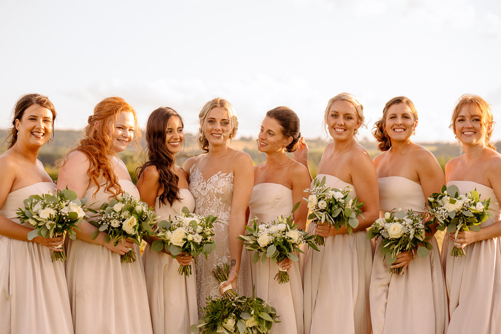 Bridesmaid Bridesmaids Dress Dresses Champagne Industrial Barn Wedding Toast Of Leeds