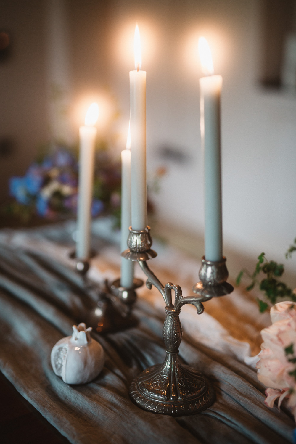 Candlesticks Decor Table Le Marche Wedding Inspiration Francesca Angrisano