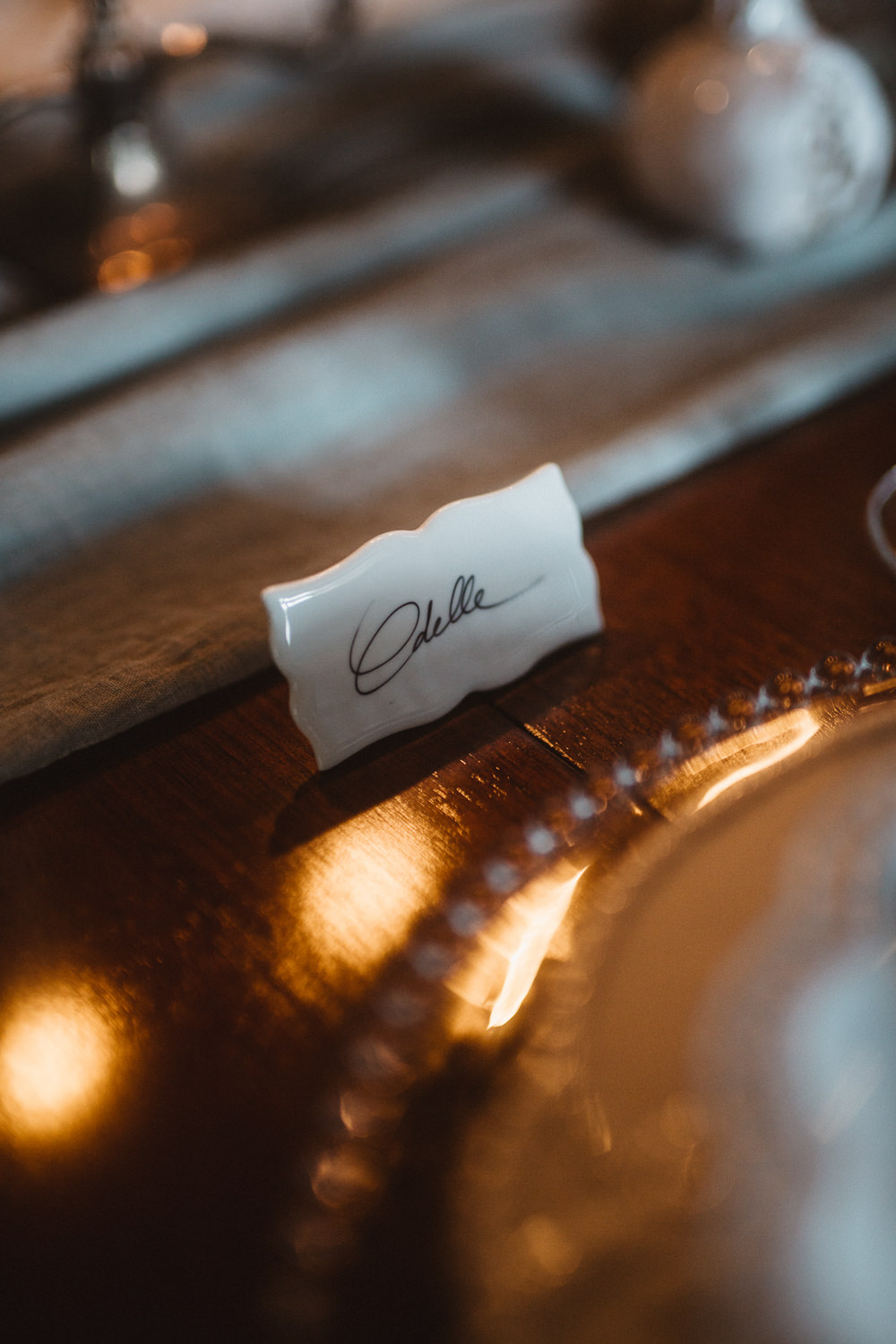 Calligraphy Place Name Card Le Marche Wedding Inspiration Francesca Angrisano