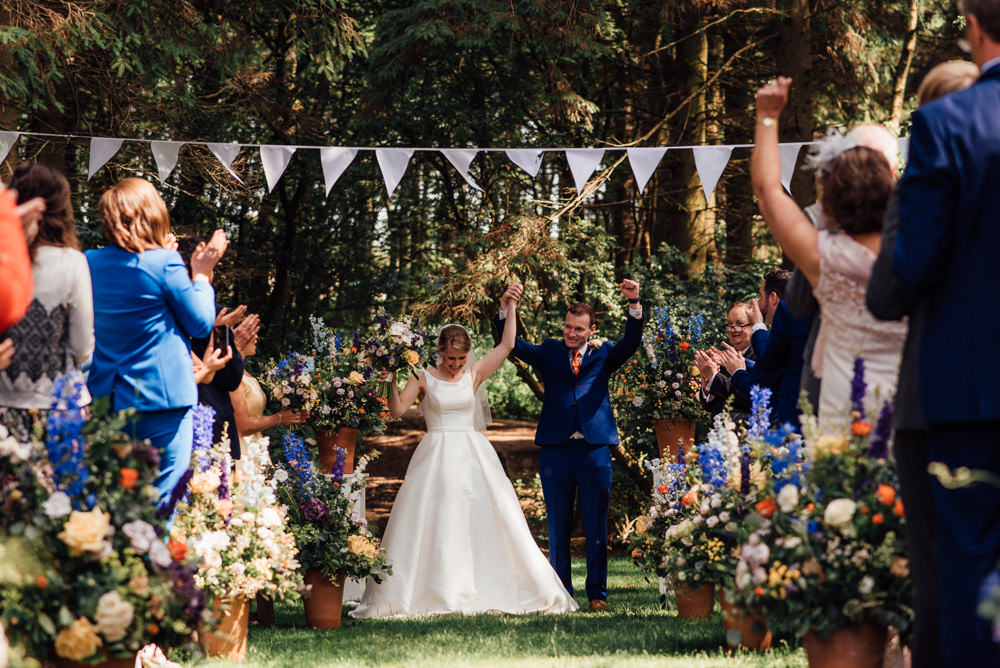 Lineham Farm Wedding Marni V Photography Woodland Outdoor Ceremony Bunting Flowers
