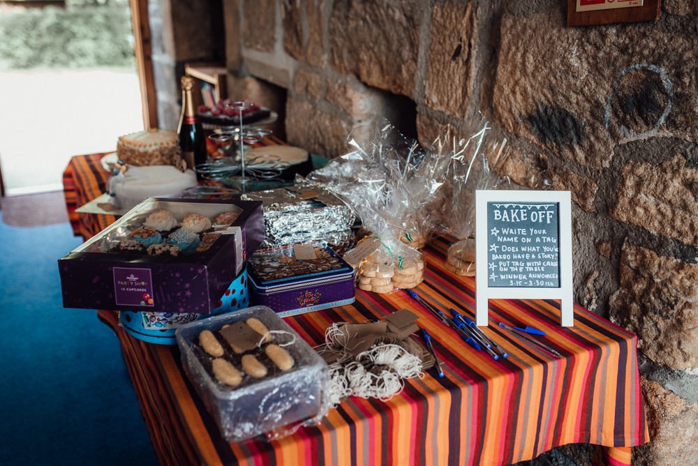 Bake Off Cake Table Lineham Farm Wedding Marni V Photography